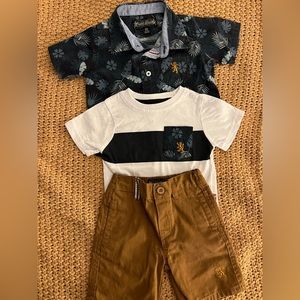 Three piece English Laundry set. Size 12 months.